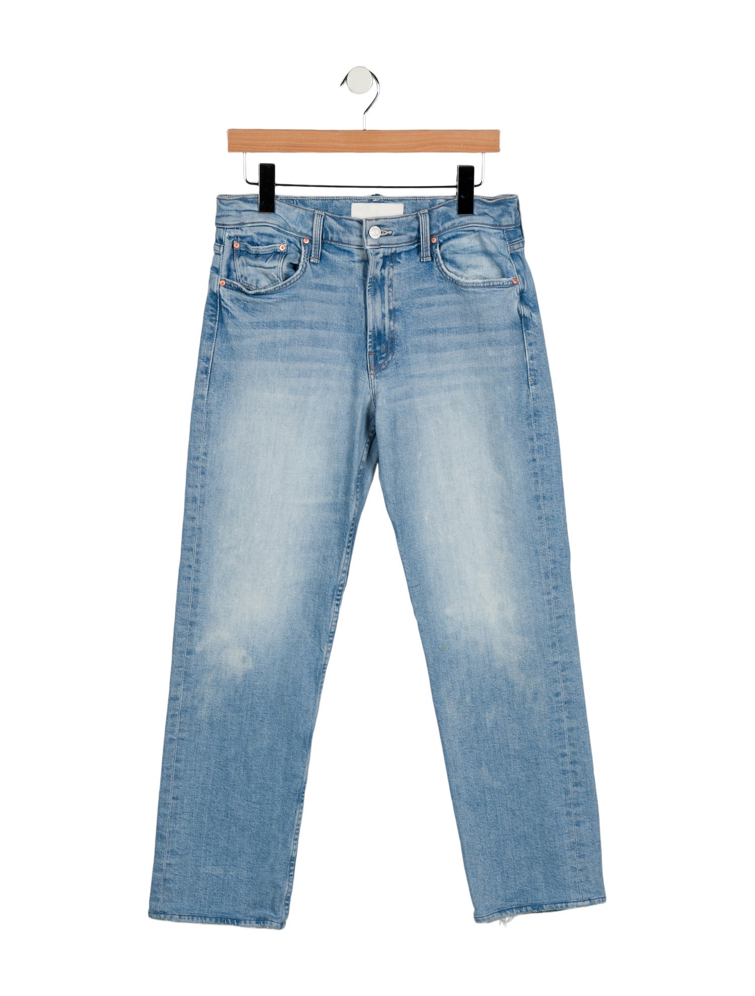 Mother Mid-Rise Straight Leg Jeans