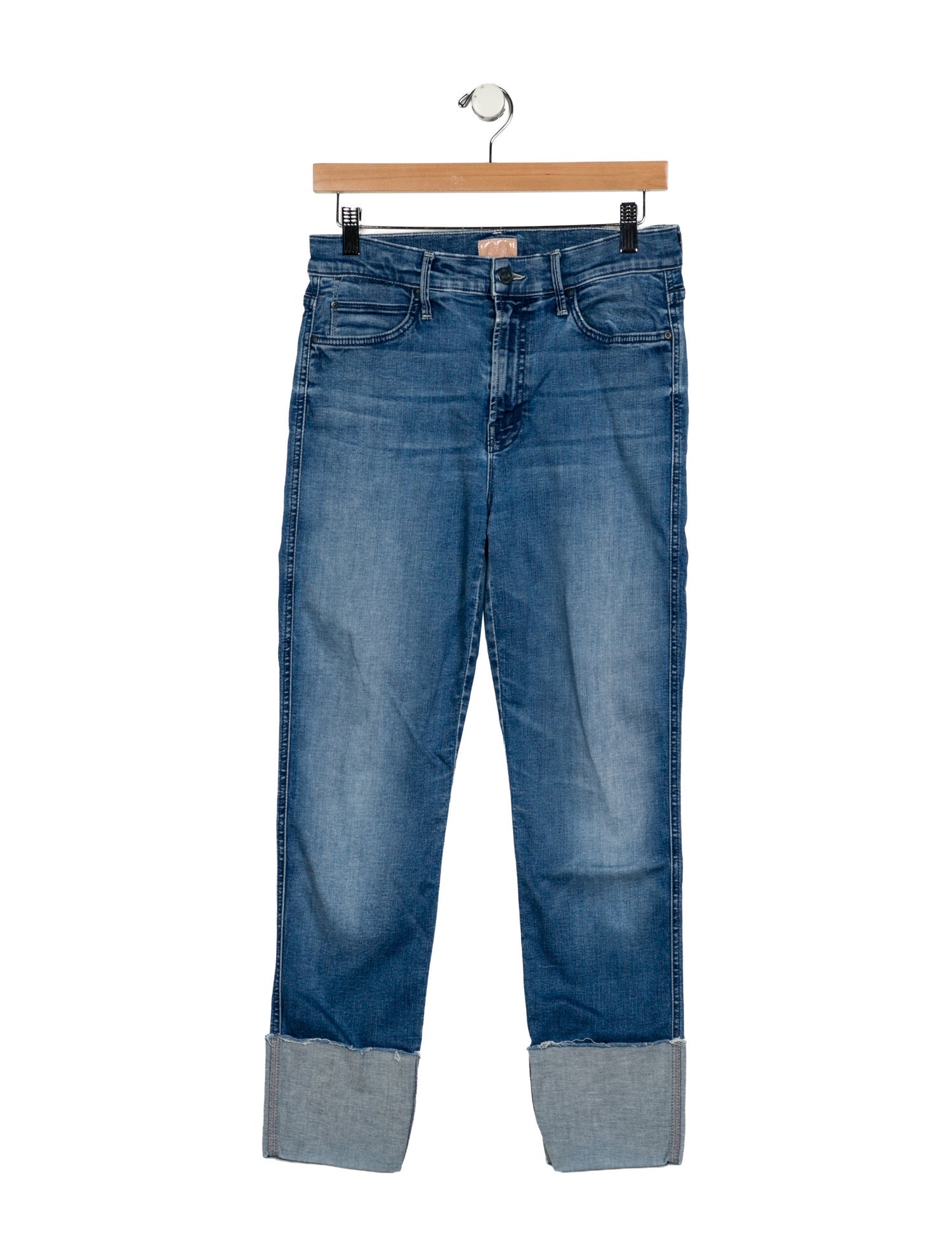 Mother Mid-Rise Straight Leg Jeans