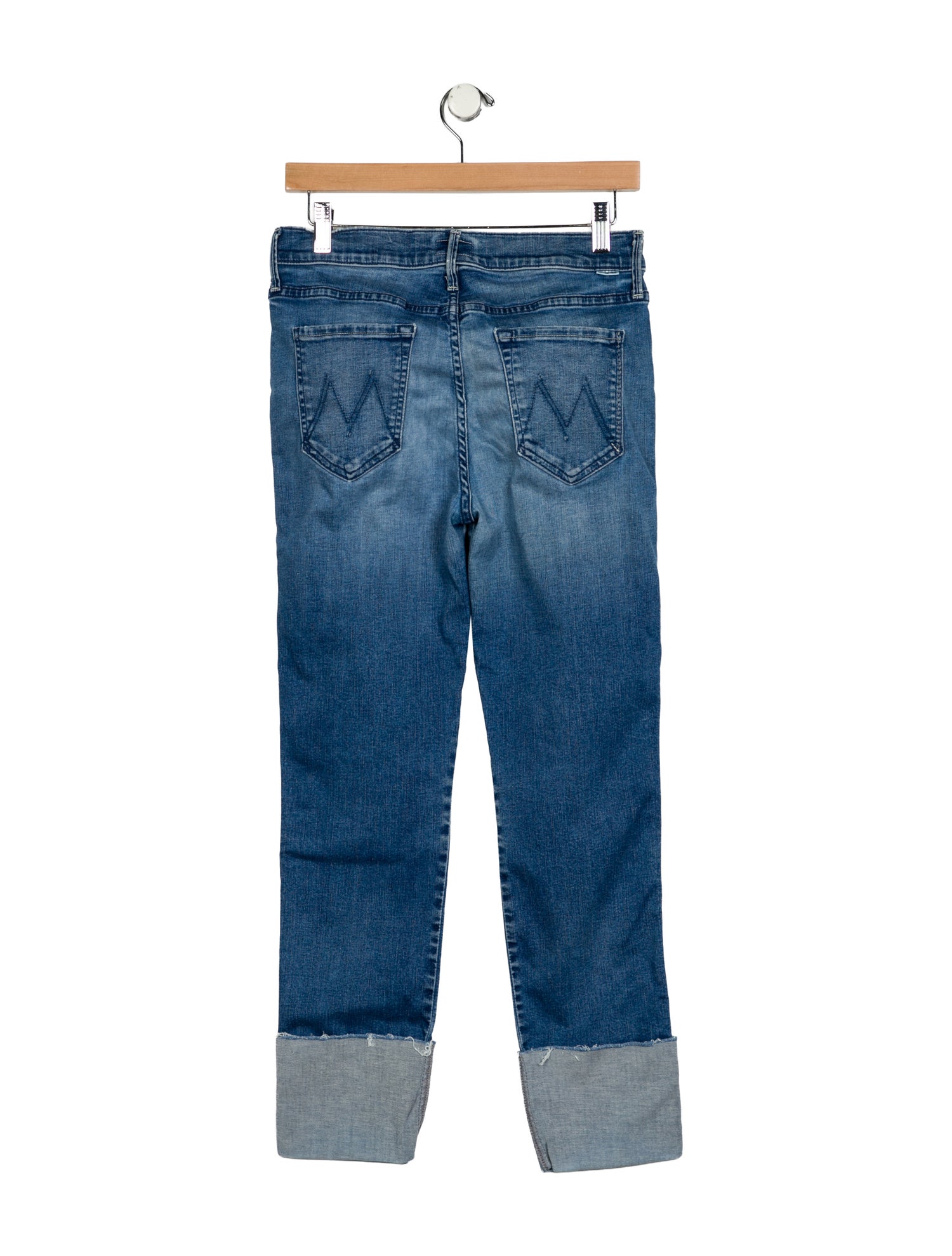 Mother Mid-Rise Straight Leg Jeans