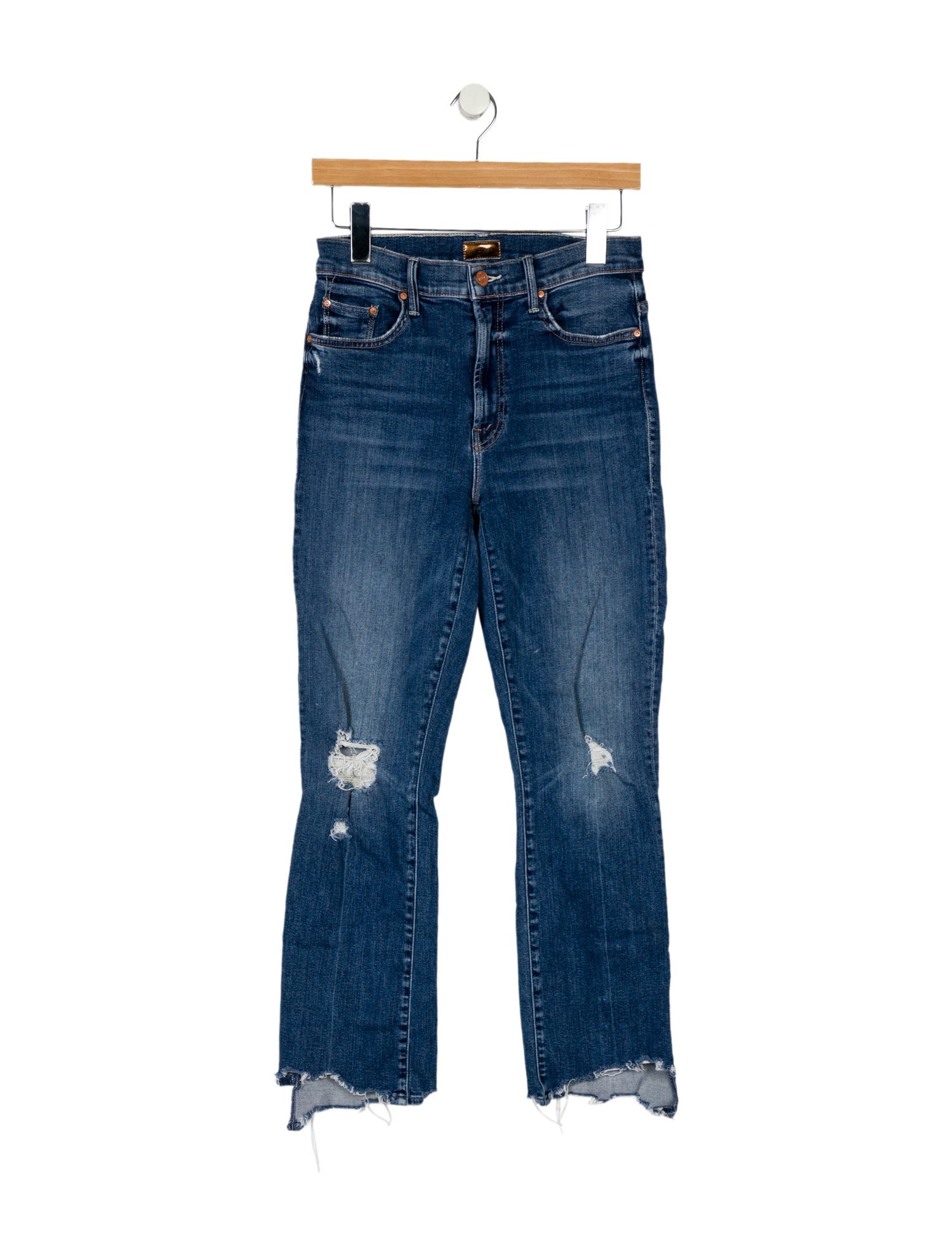 Mother Mid-Rise Straight Leg Jeans
