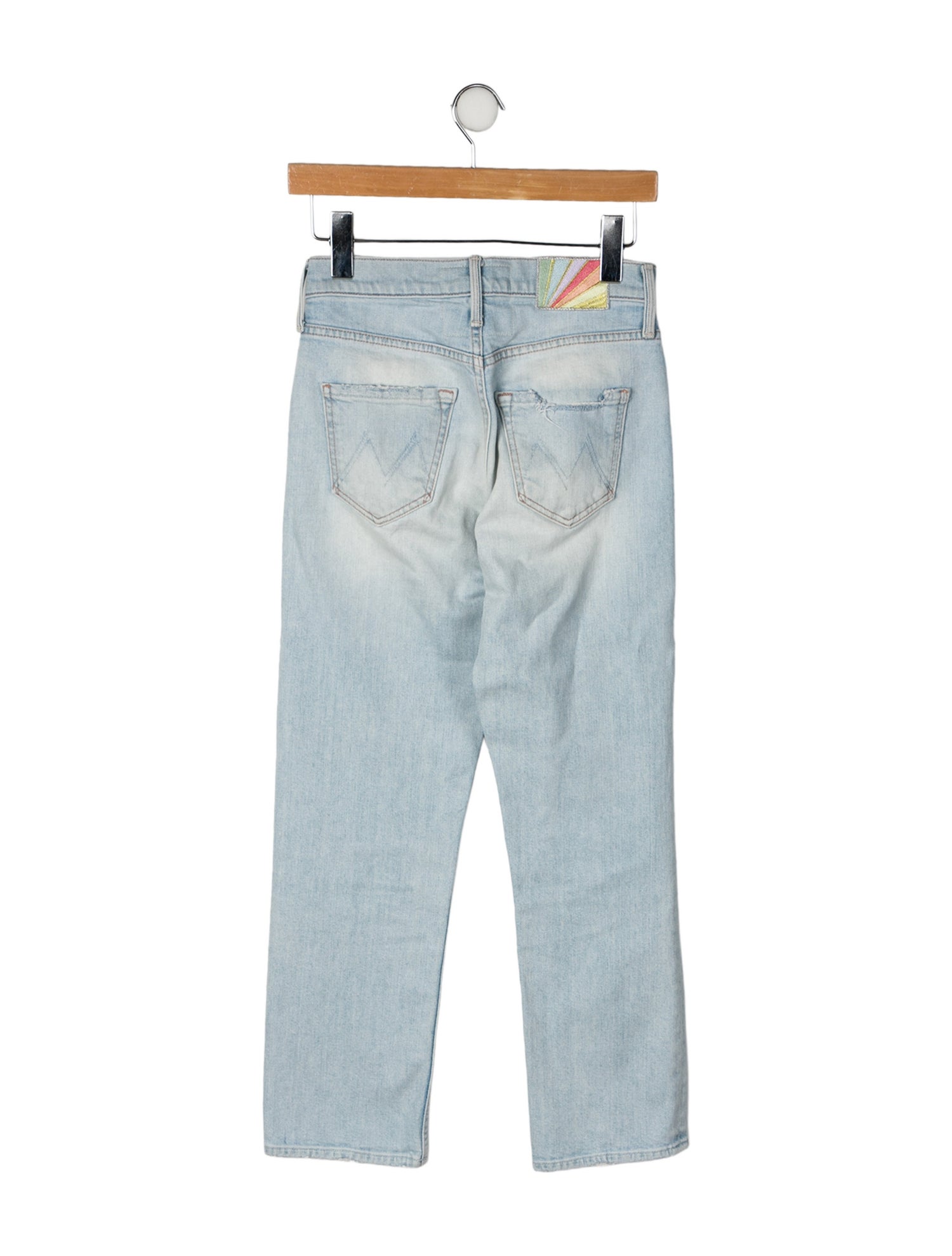 Mother Mid-Rise Straight Leg Jeans