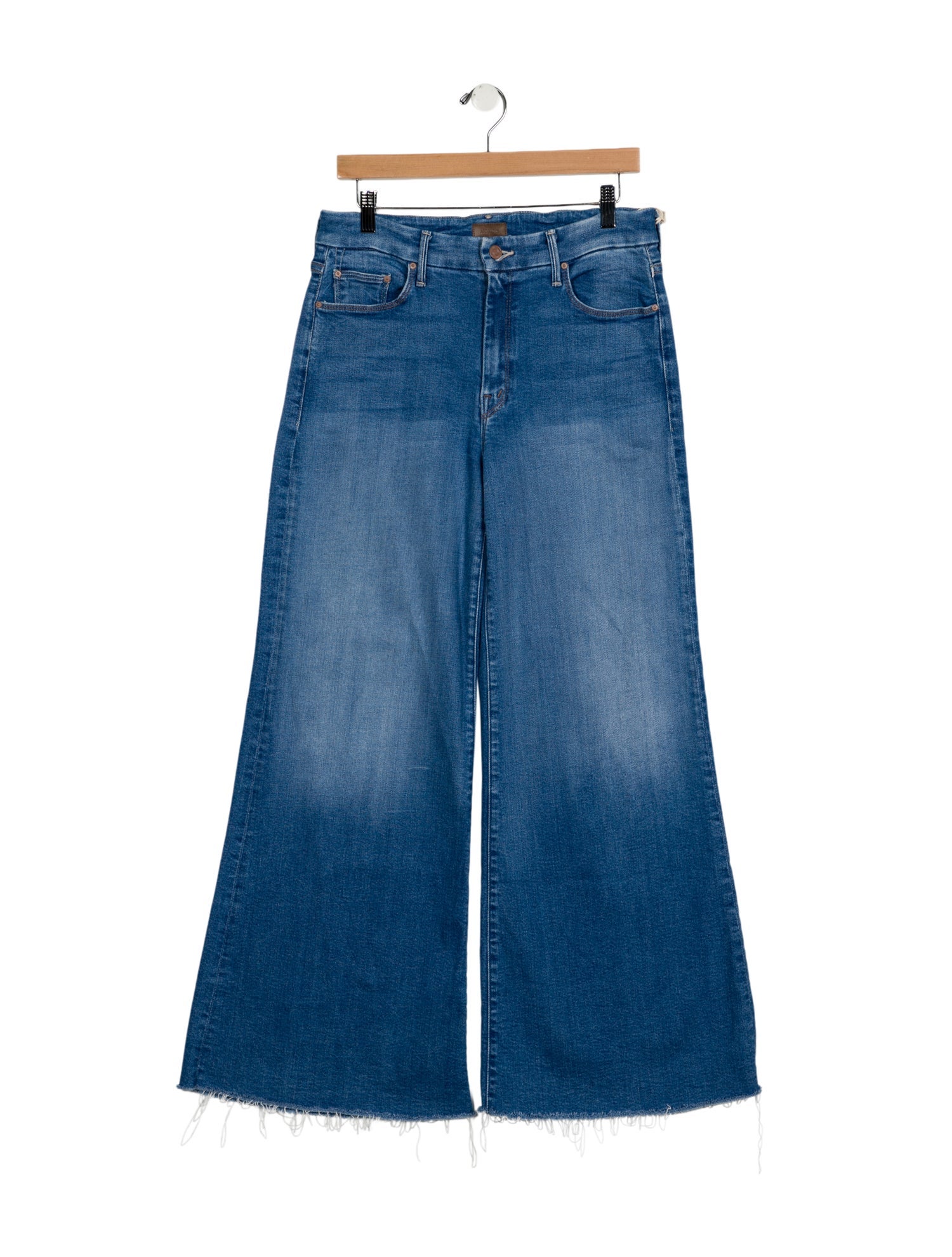 Mother Mid-Rise Wide Leg Jeans