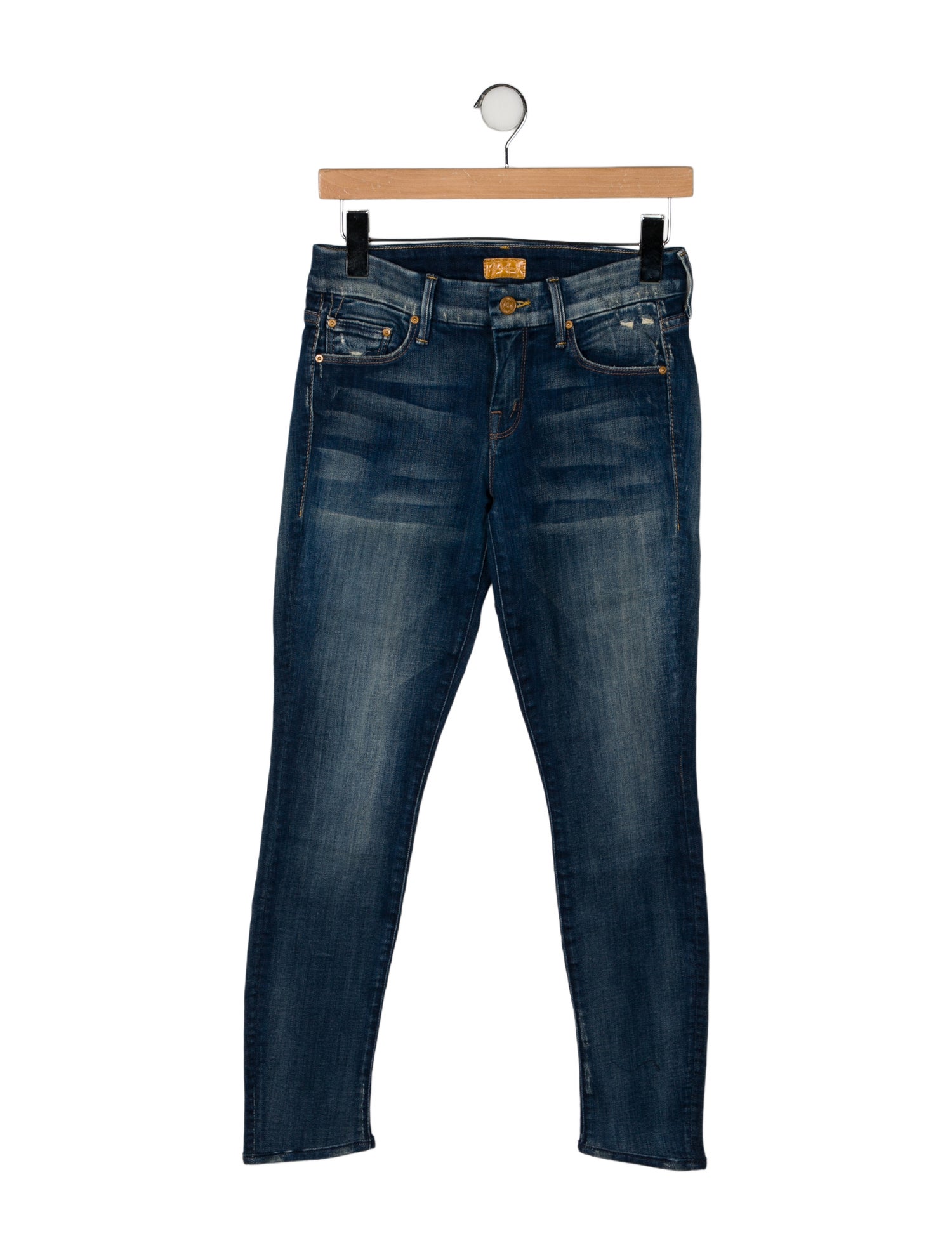 Mother Mid-Rise Skinny Leg Jeans