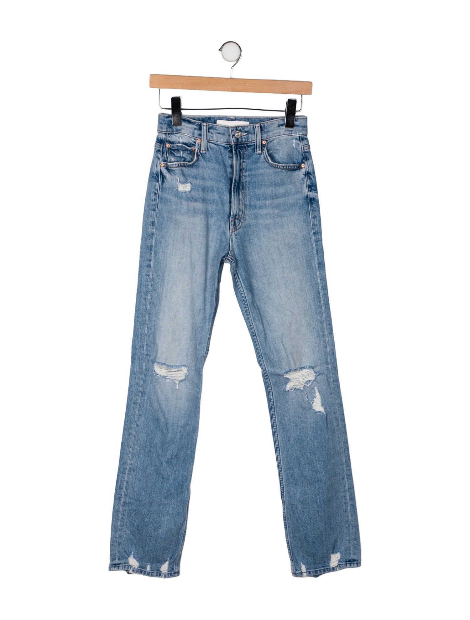 Mother High-Rise Straight Leg Jeans