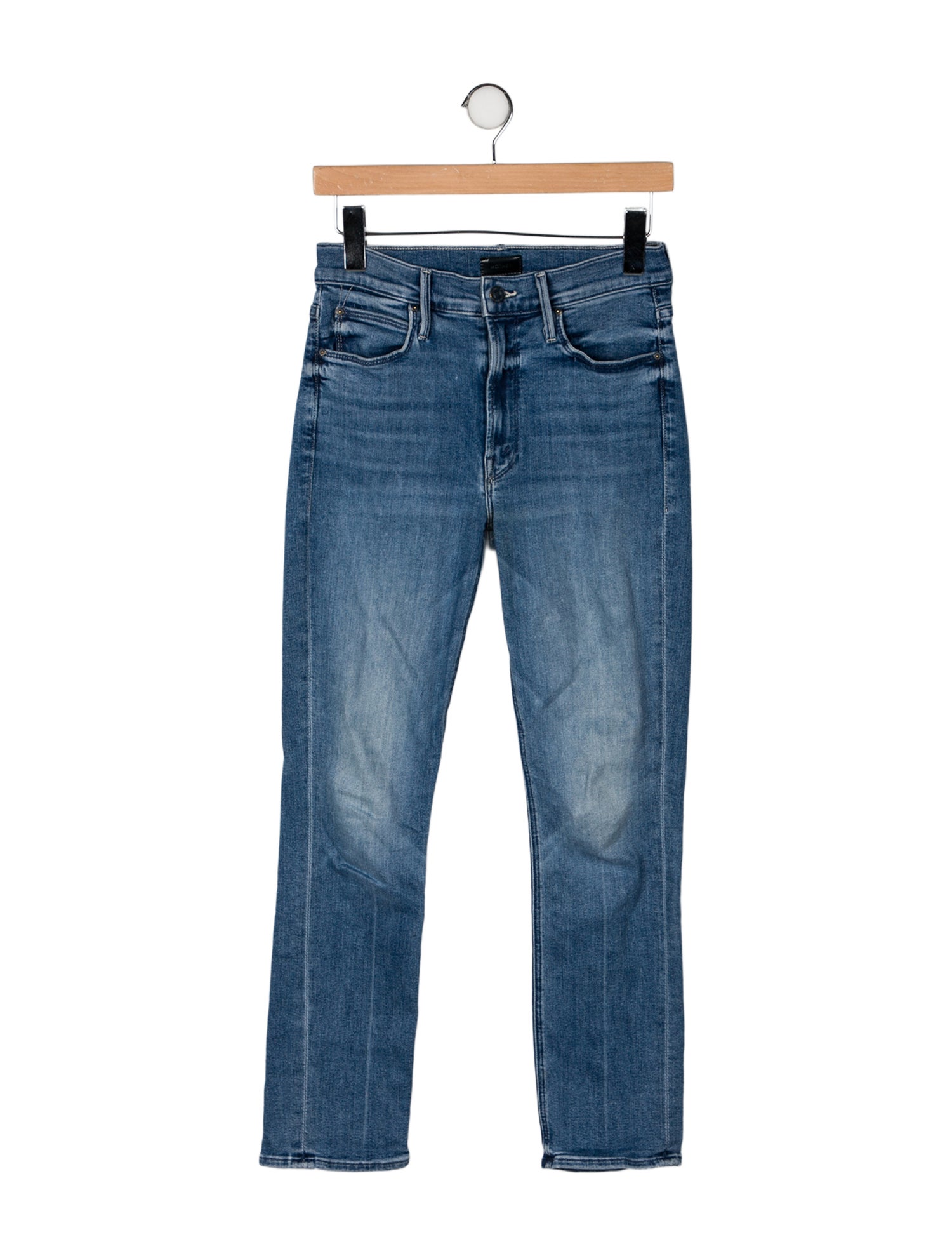 Mother Mid-Rise Straight Leg Jeans