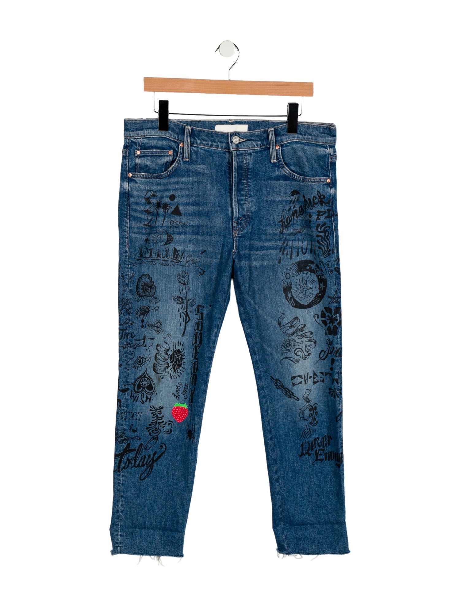 Mother Mid-Rise Straight Leg Jeans