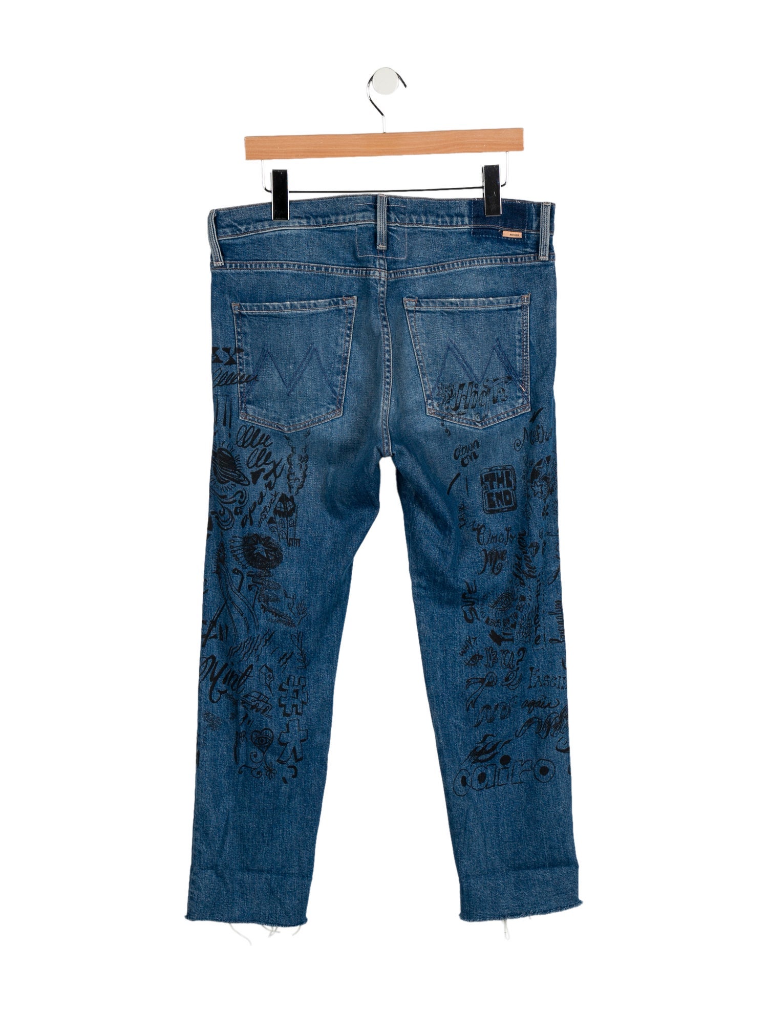 Mother Mid-Rise Straight Leg Jeans