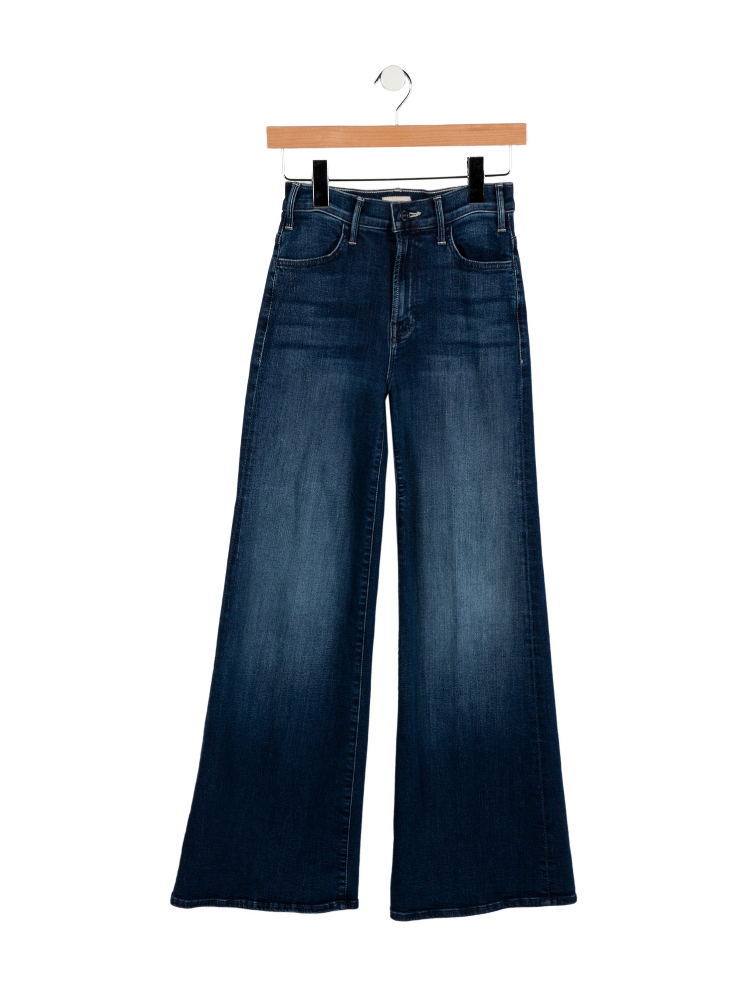 Mother Mid-Rise Wide Leg Jeans