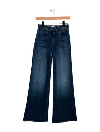 Mother Mid-Rise Wide Leg Jeans