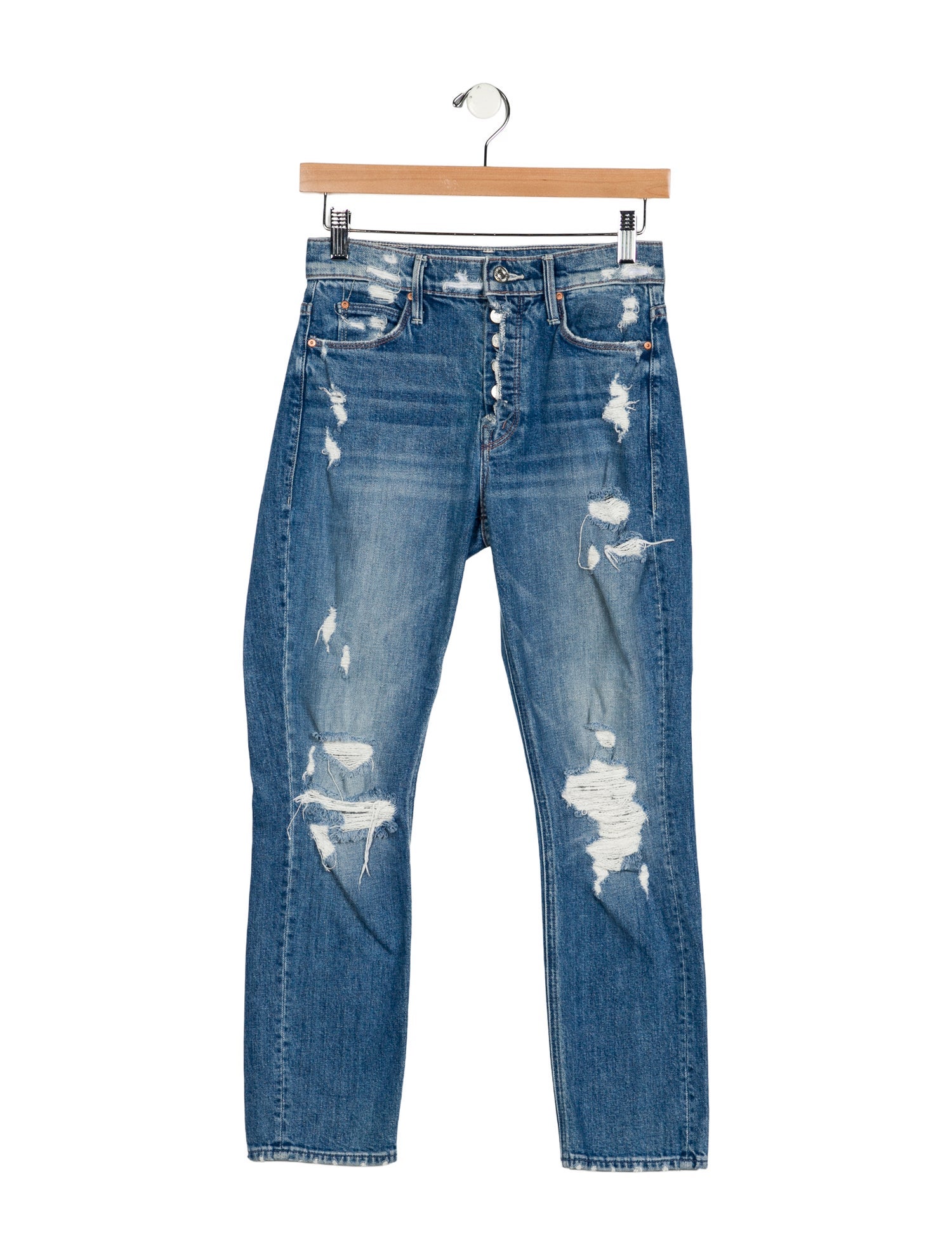 Mother Mid-Rise Skinny Leg Jeans