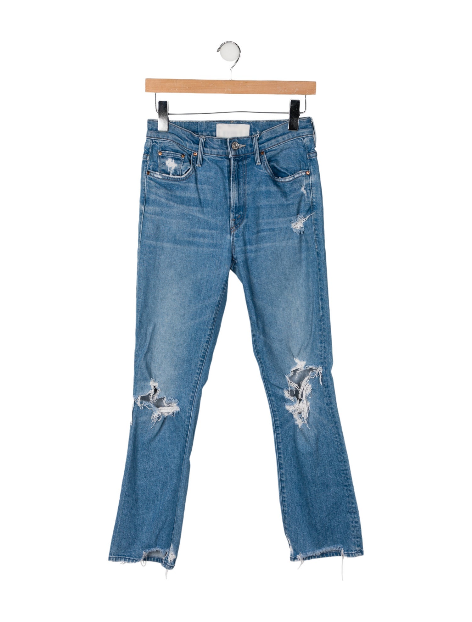 Mother Mid-Rise Straight Leg Jeans