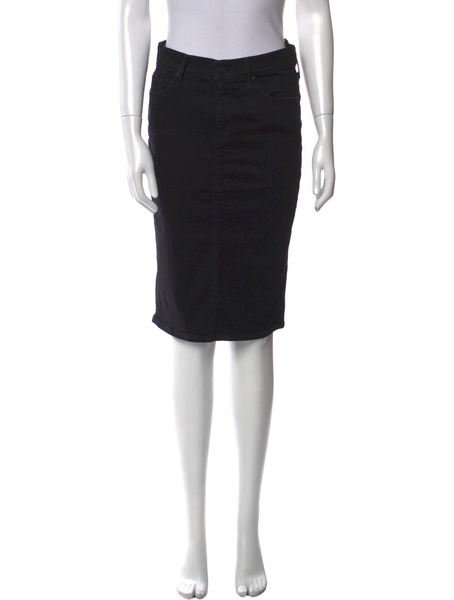 Mother Raw-Edge Trim Knee-Length Skirt