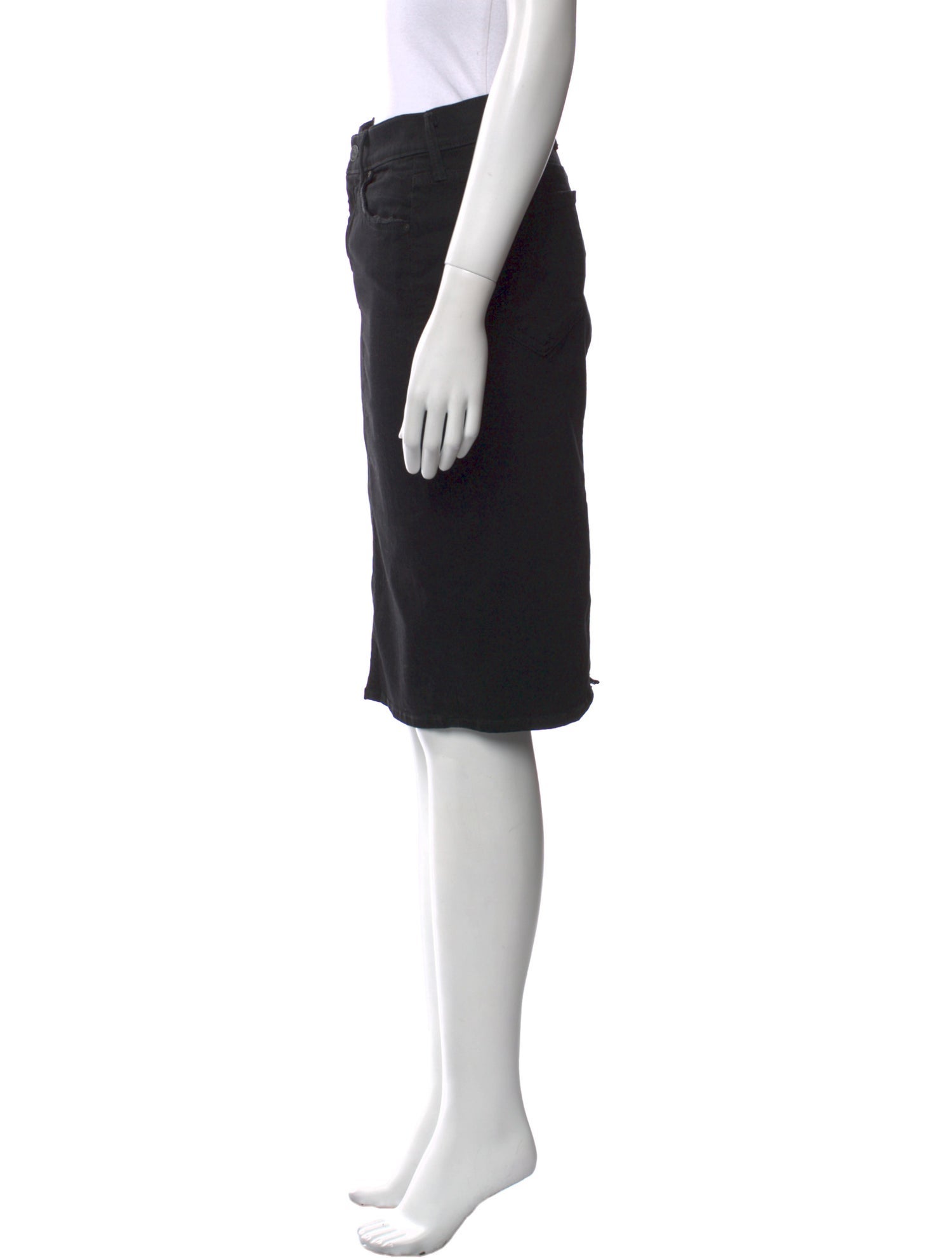 Mother Raw-Edge Trim Knee-Length Skirt