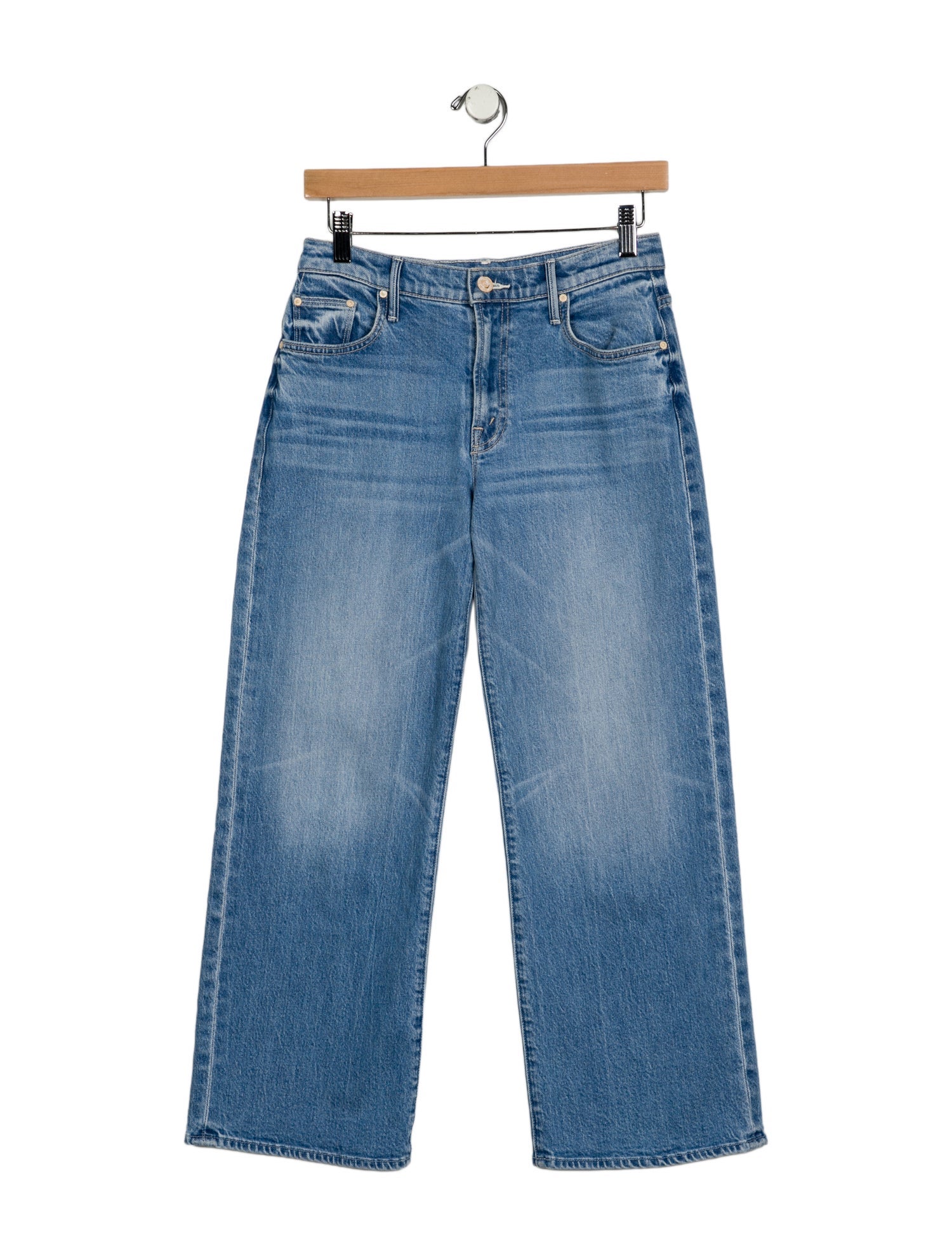Mother Mid-Rise Wide Leg Jeans