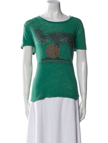 Mother Tops Graphic Print Scoop Neck T-Shirt M