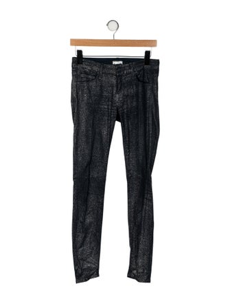 Mother Printed Skinny Leg Pants