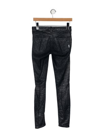 Mother Printed Skinny Leg Pants