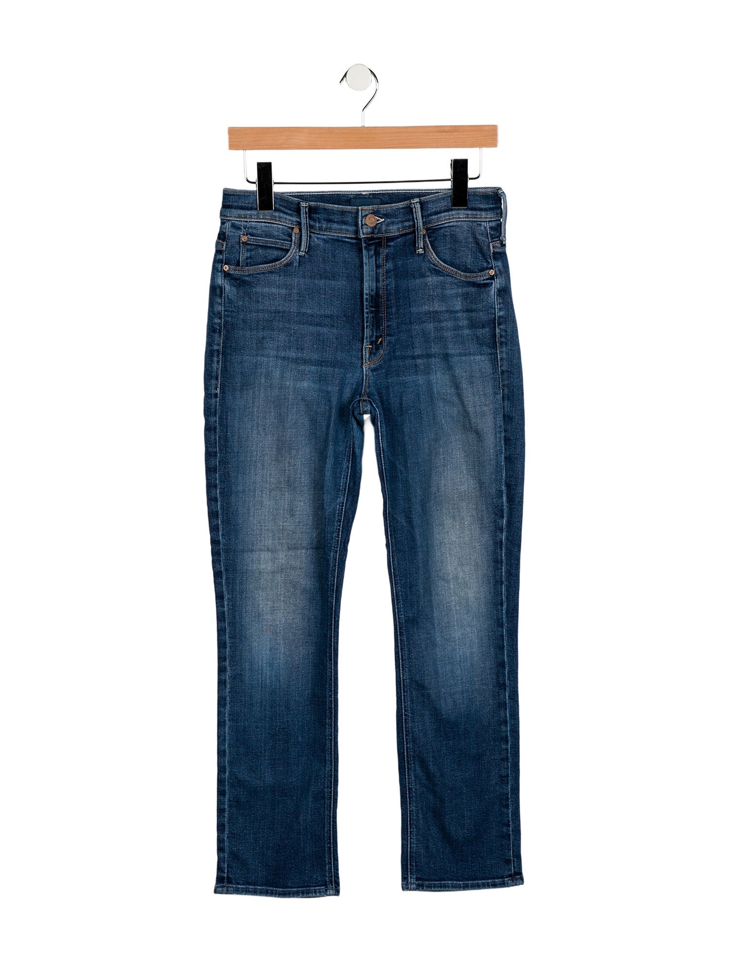 Mother Mid-Rise Straight Leg Jeans