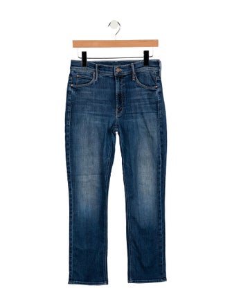 Mother Mid-Rise Straight Leg Jeans