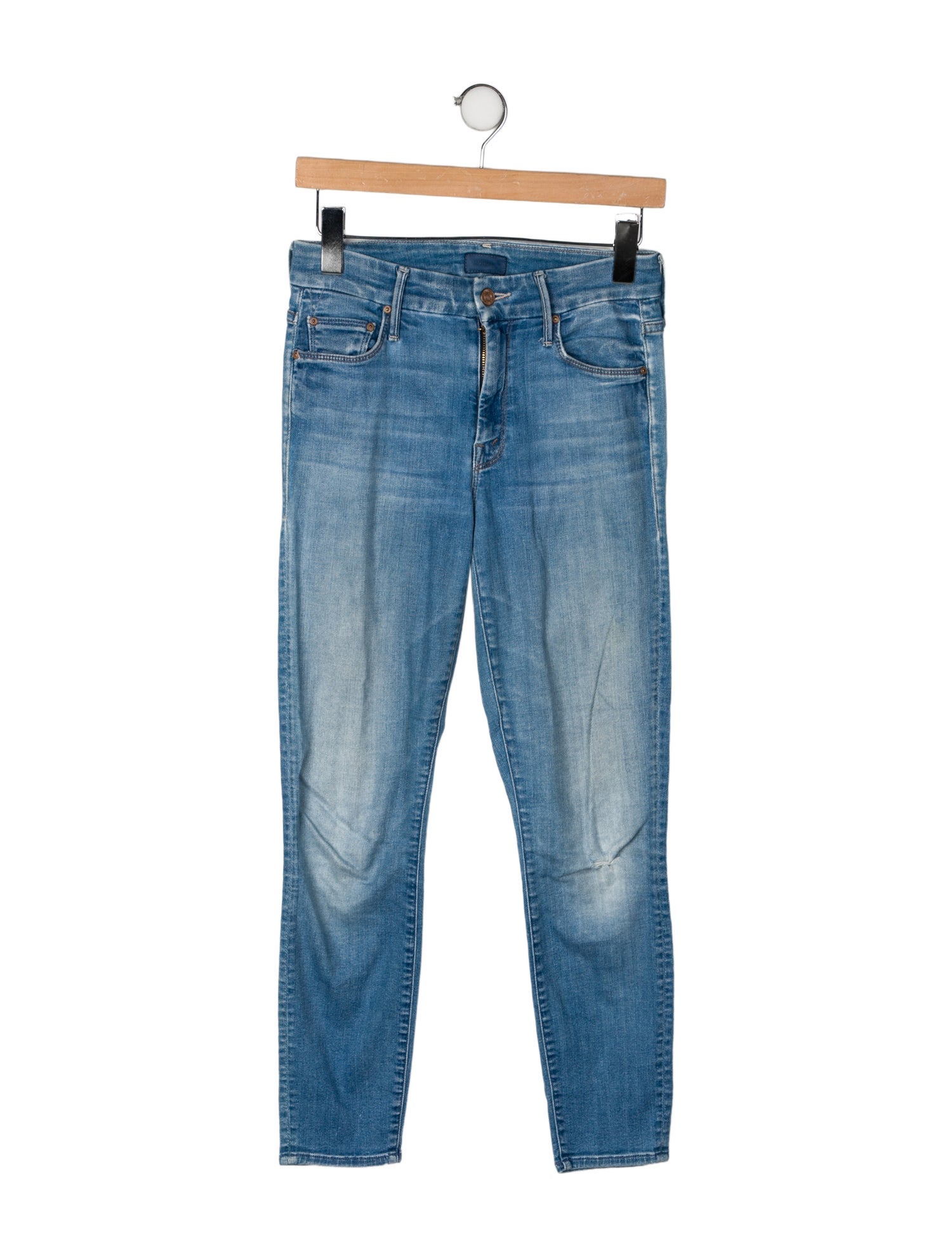 Mother Mid-Rise Skinny Leg Jeans