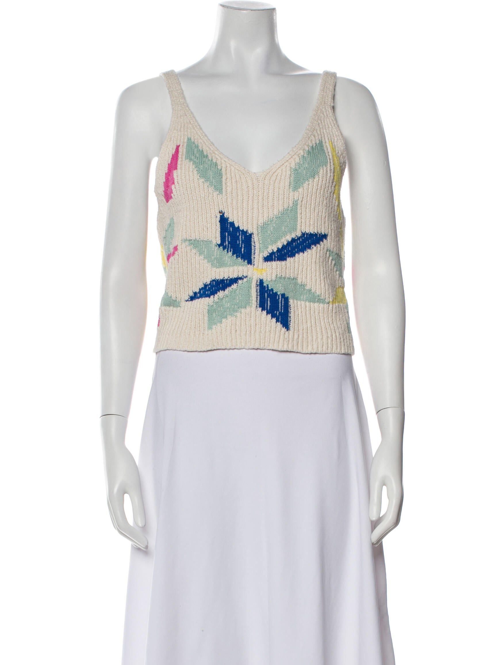 Mother Printed Scoop Neck Sweater