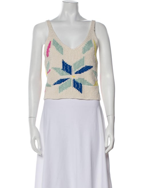 Mother Printed Scoop Neck Sweater