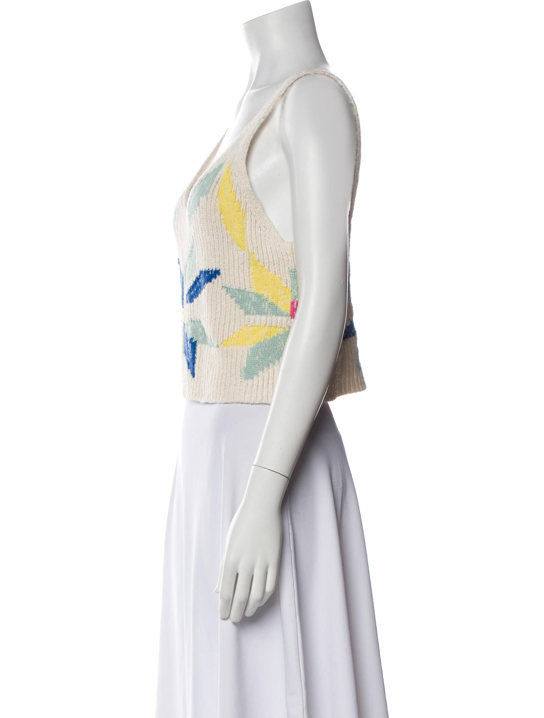 Mother Printed Scoop Neck Sweater