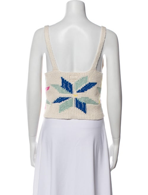 Mother Printed Scoop Neck Sweater