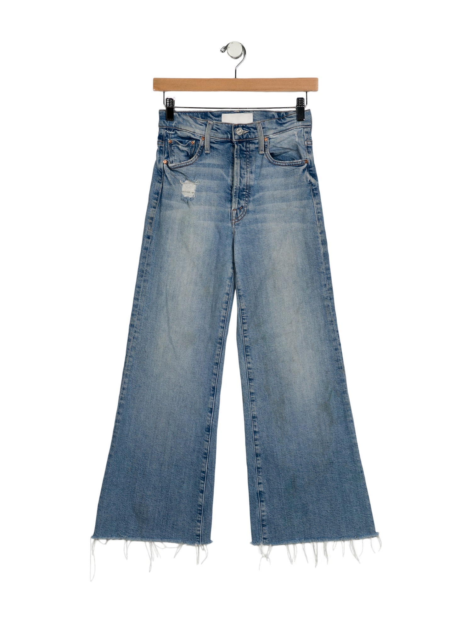 Mother Mid-Rise Wide Leg Jeans