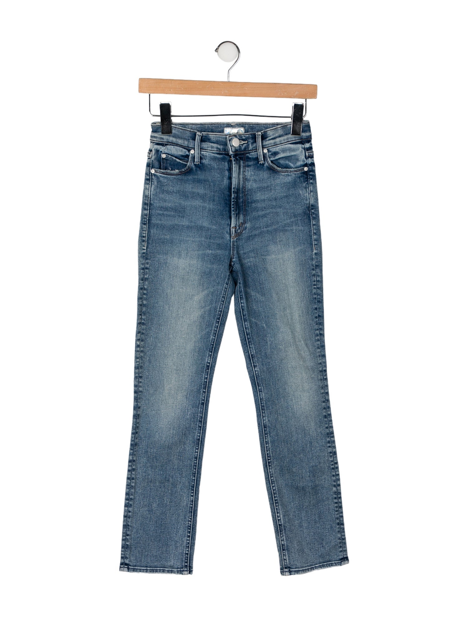 Mother Mid-Rise Straight Leg Jeans