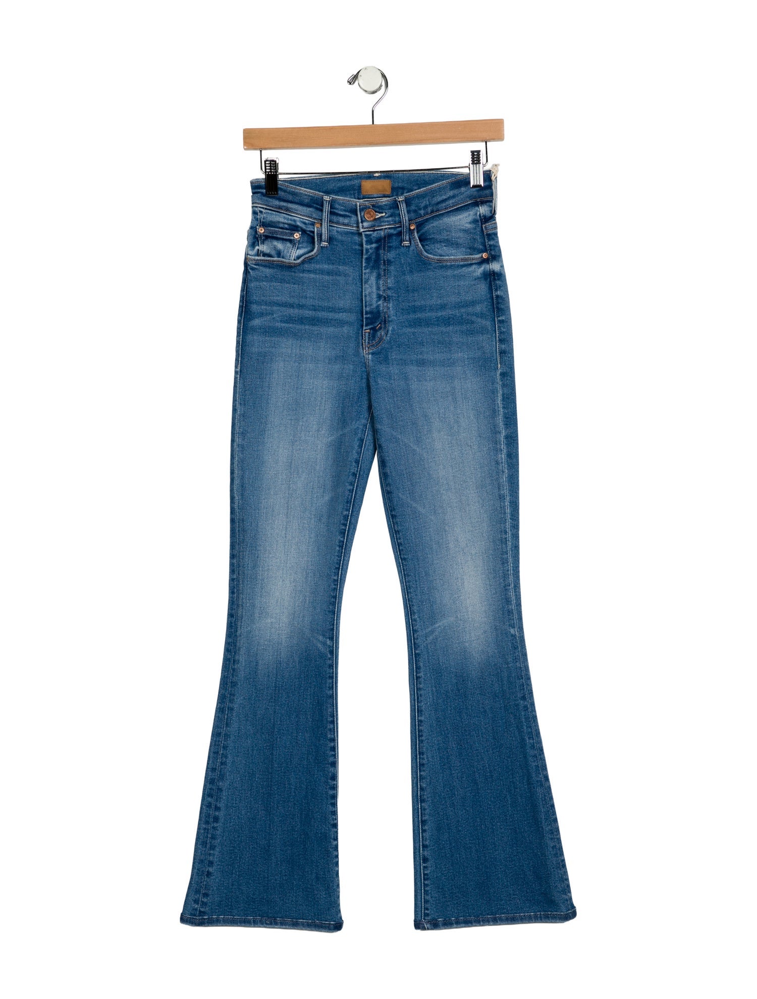 Mother Mid-Rise Wide Leg Jeans