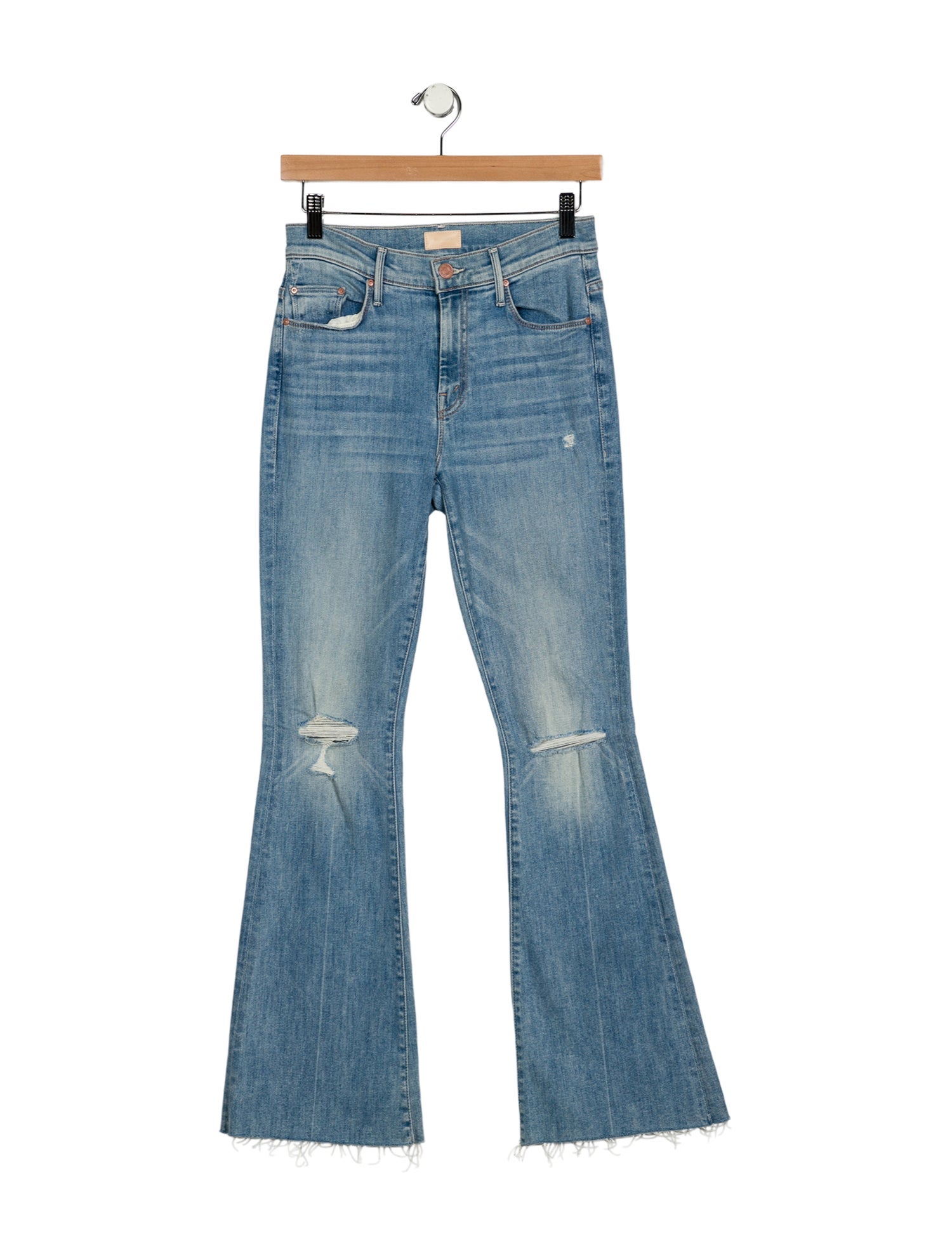Mother Mid-Rise Wide Leg Jeans