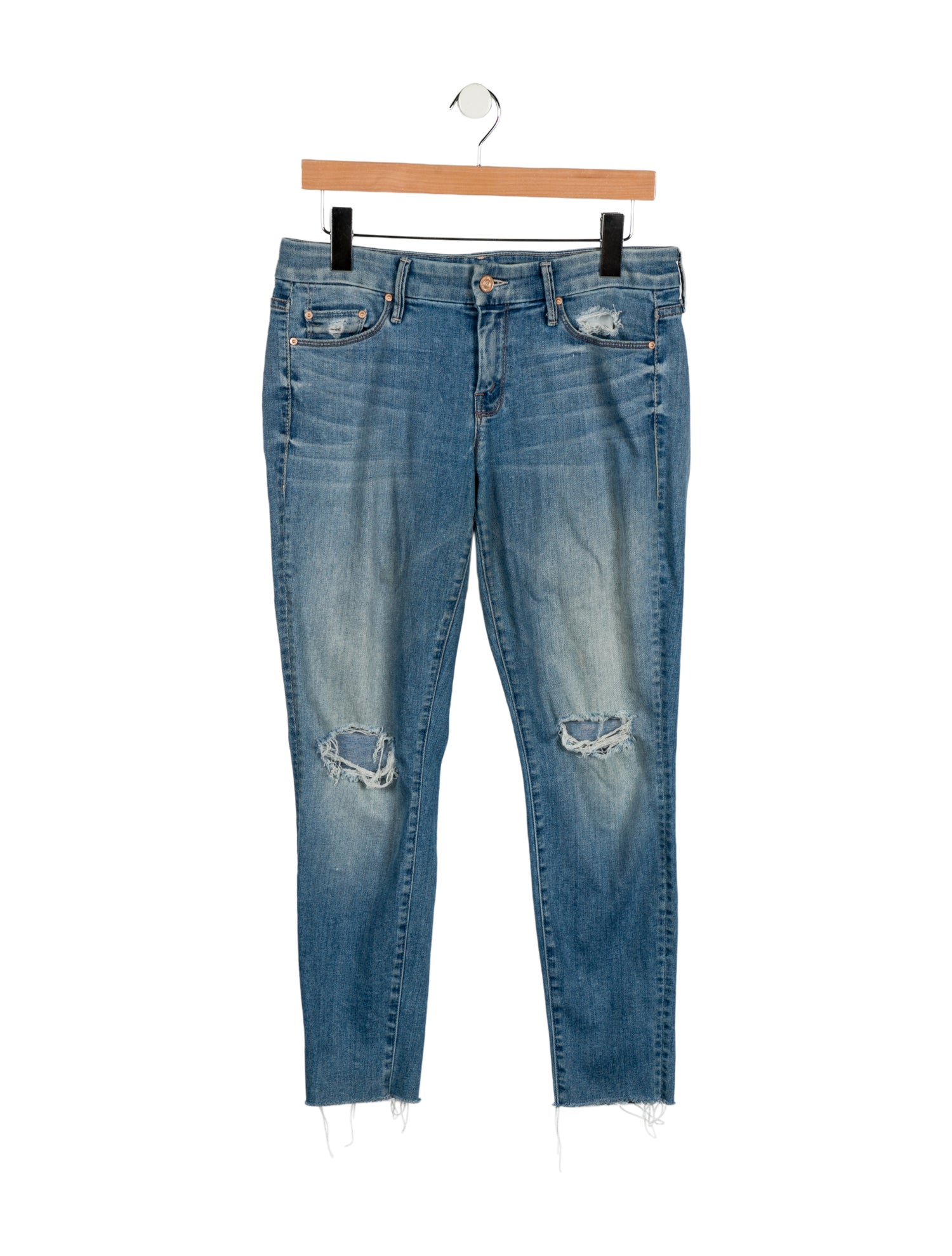 Mother Mid-Rise Skinny Leg Jeans