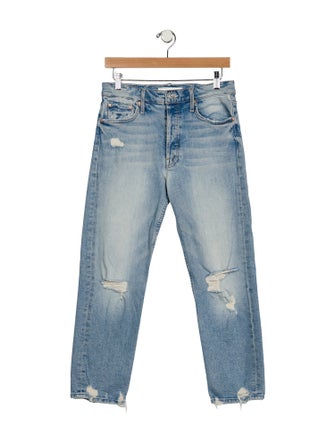 Mother Mid-Rise Straight Leg Jeans