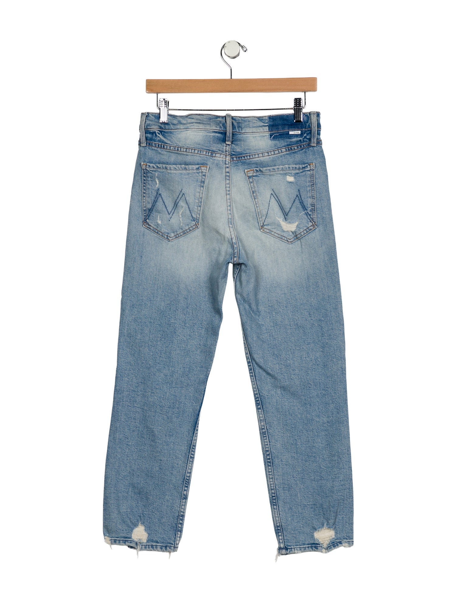 Mother Mid-Rise Straight Leg Jeans