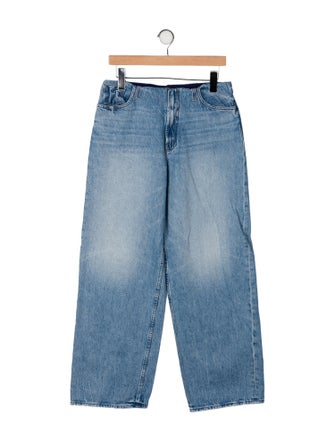 Mother Mid-Rise Wide Leg Jeans