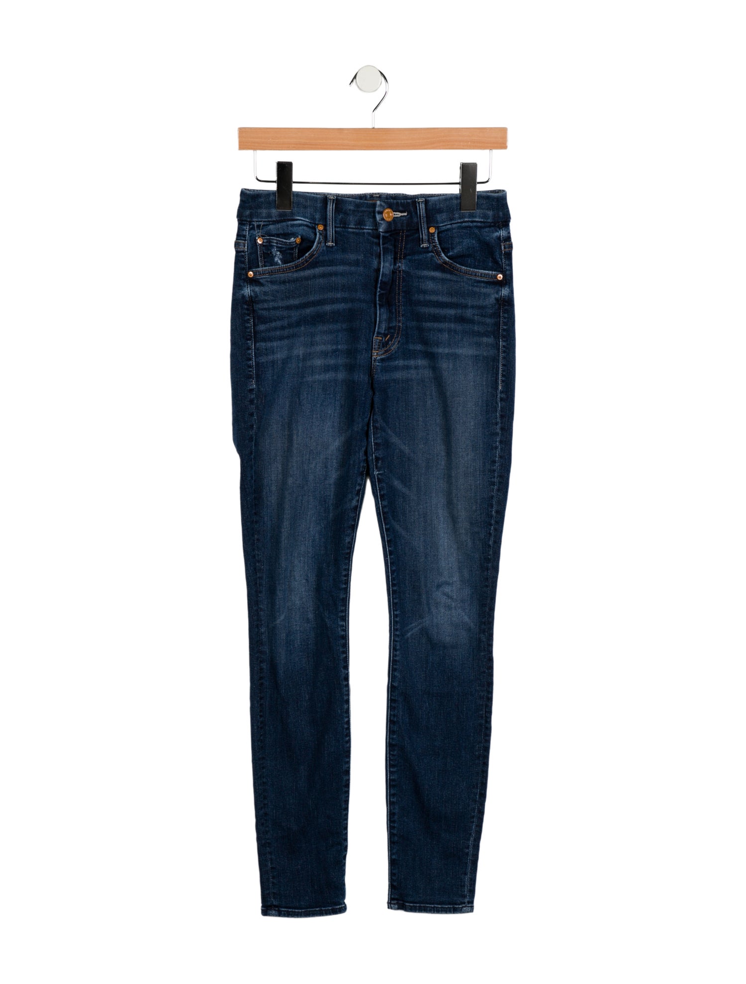 Mother Mid-Rise Skinny Leg Jeans