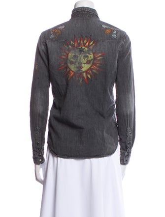 Mother Long Sleeve Button-Up Top