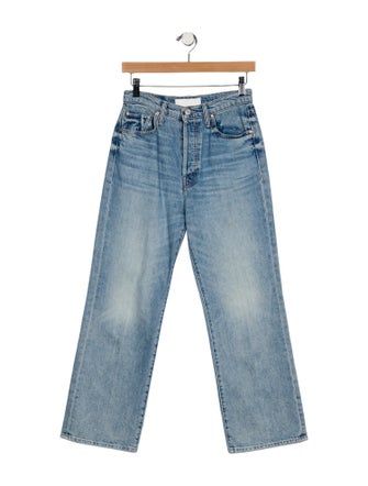 Mother Mid-Rise Wide Leg Jeans