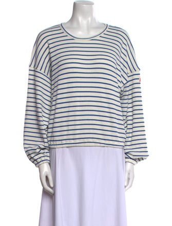 Mother Striped Scoop Neck Sweater