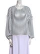 Mother Striped Scoop Neck Sweater