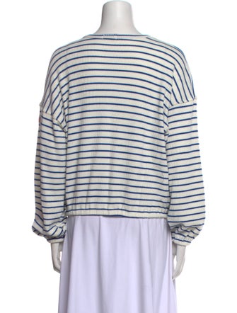 Mother Striped Scoop Neck Sweater