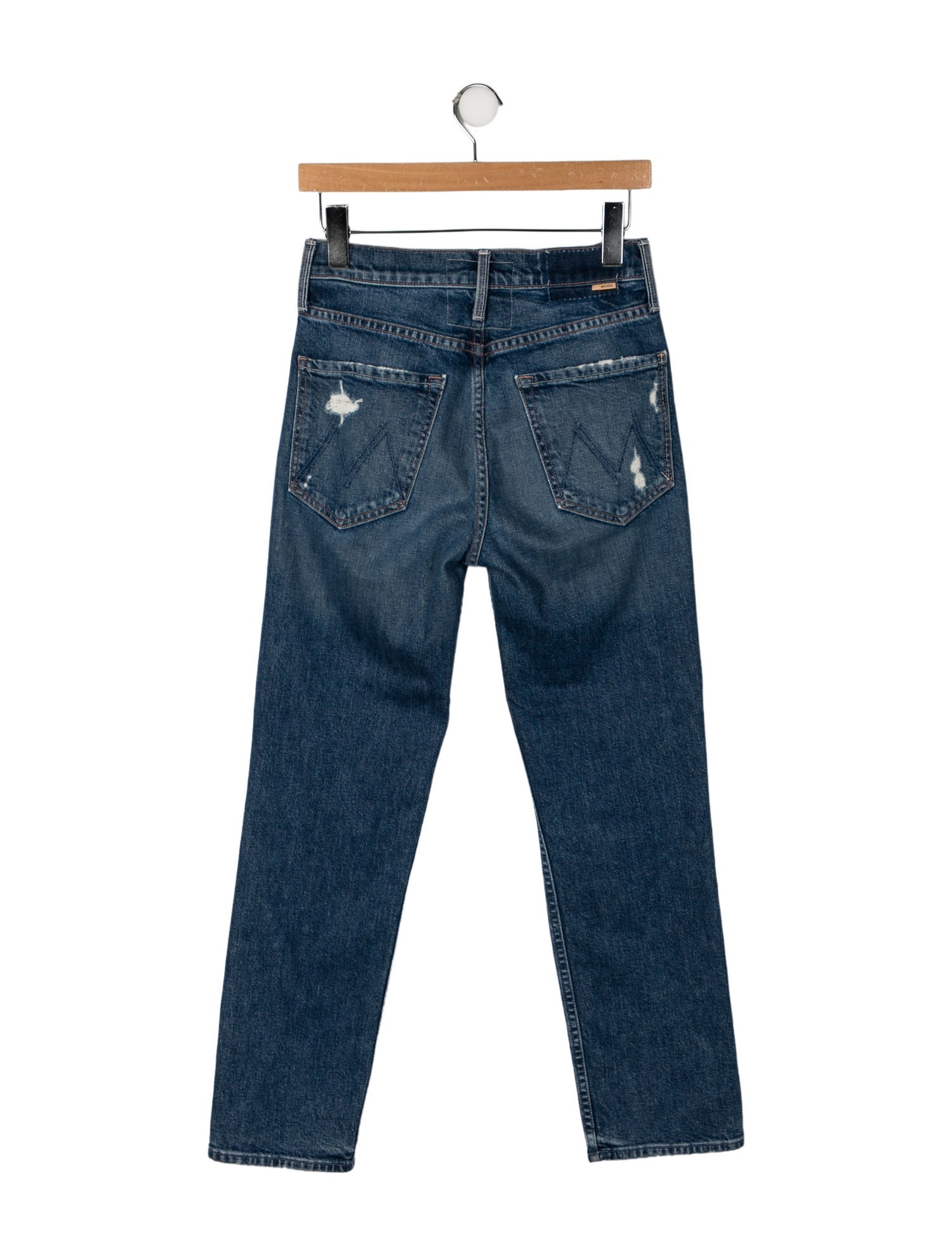 Mother Mid-Rise Straight Leg Jeans