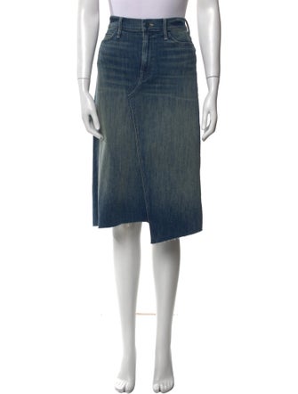 Mother Raw-Edge Trim Knee-Length Skirt