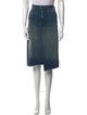 Mother Raw-Edge Trim Knee-Length Skirt