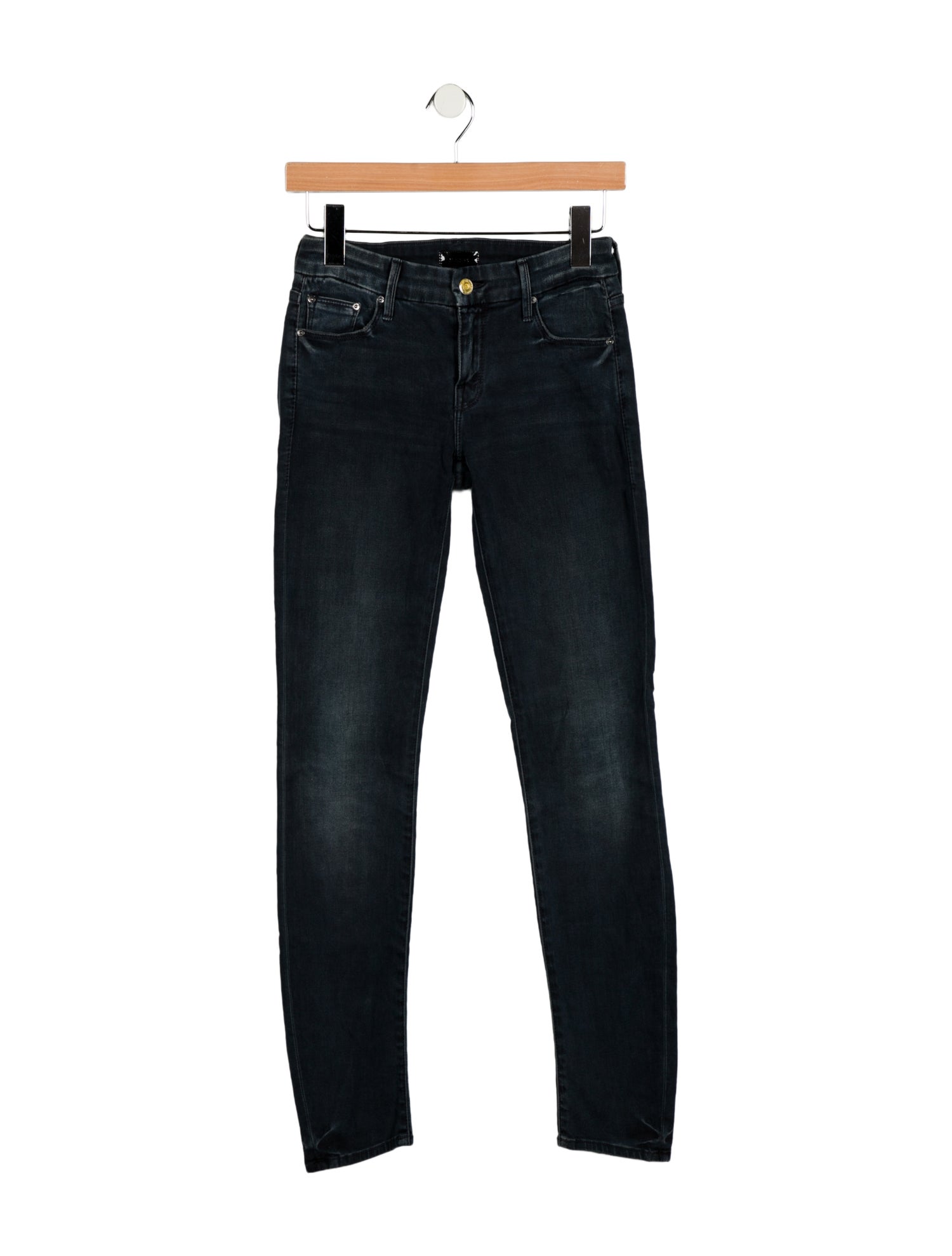 Mother Mid-Rise Skinny Leg Jeans