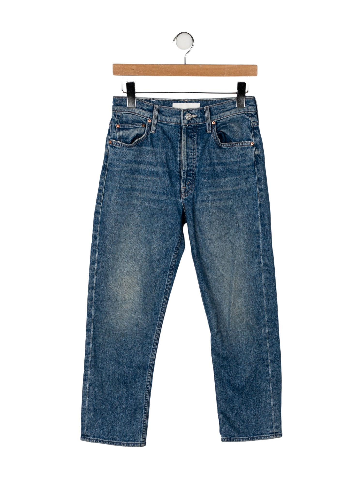 Mother Mid-Rise Straight Leg Jeans
