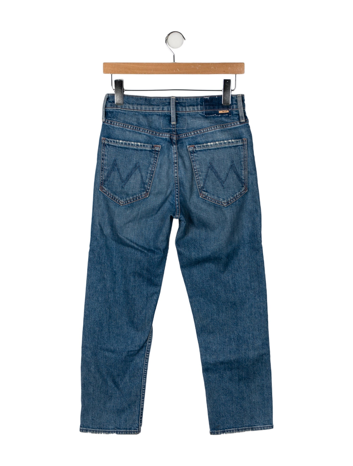 Mother Mid-Rise Straight Leg Jeans