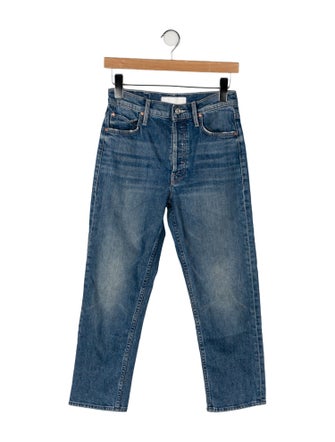Mother Mid-Rise Straight Leg Jeans