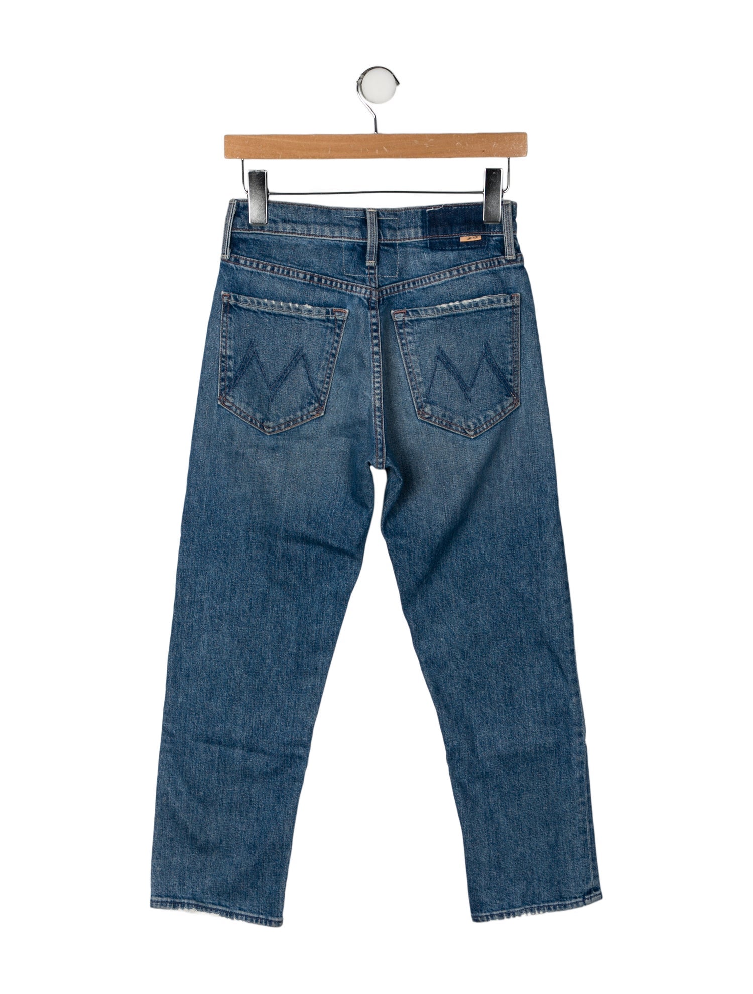 Mother Mid-Rise Straight Leg Jeans